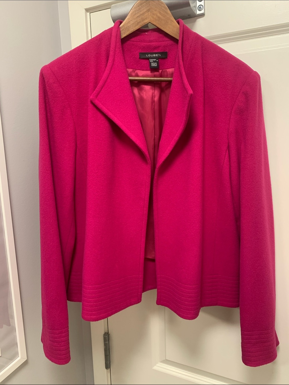Hot Pink Women's Wool-Blend Jacket